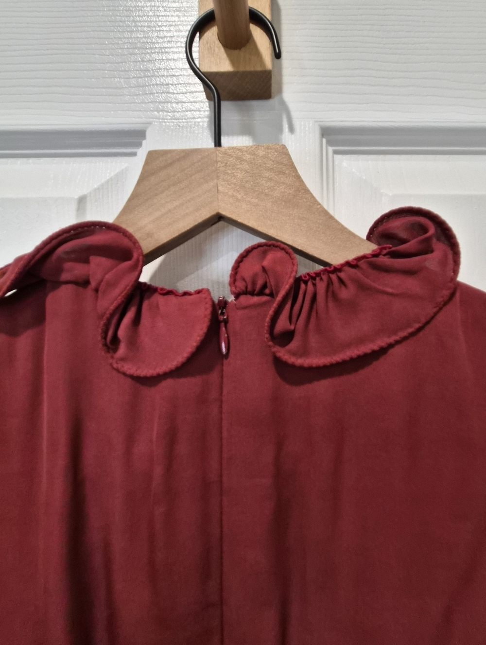 Marc Jacobs Size 2 Red Sleeveless Ruffle Neck Fit & Flare Midi Dress - Picture 6 of 13